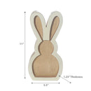 Wooden Sitting Bunny With Enamel Finish
