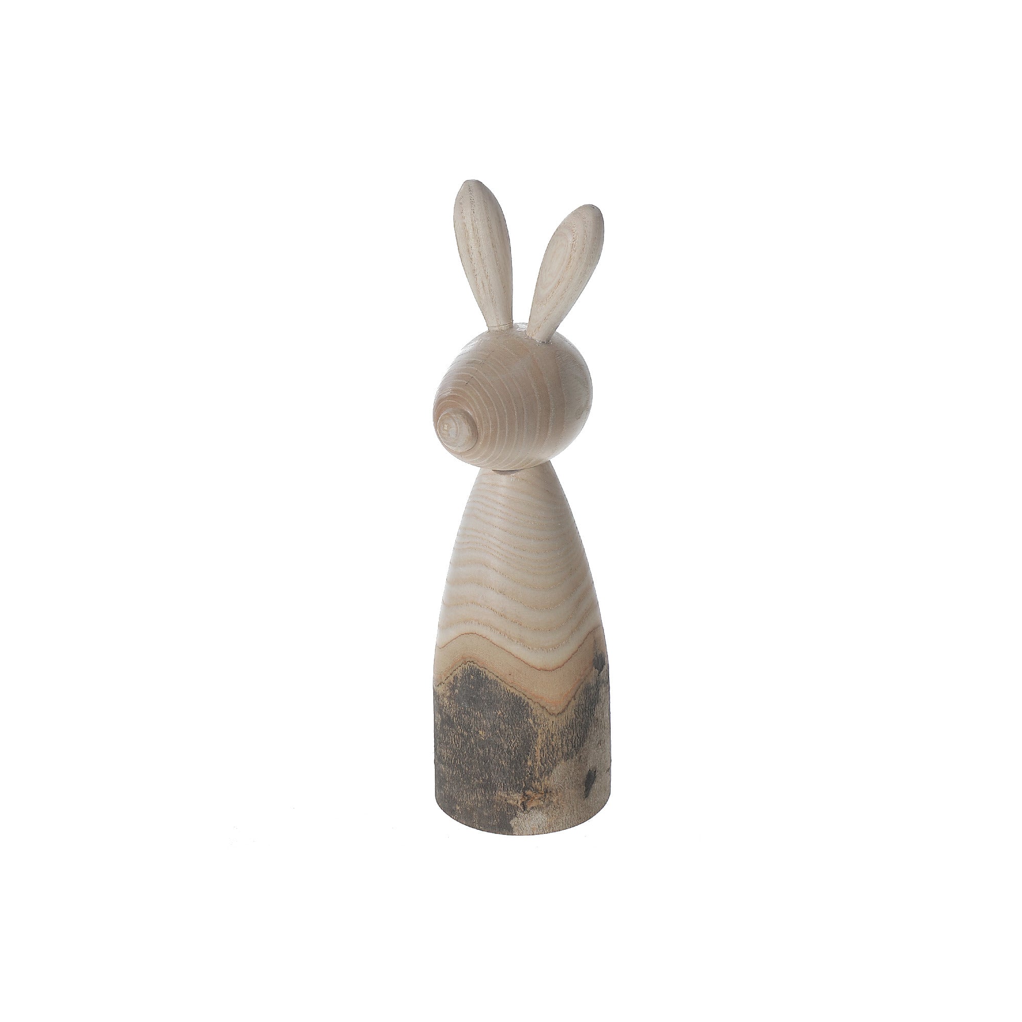 Wooden Two Tone Large Bunny Decor, Rustic Farmhouse Easter Accent, Home Decoration
