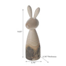 Wooden 2 Tone Bunny Decor