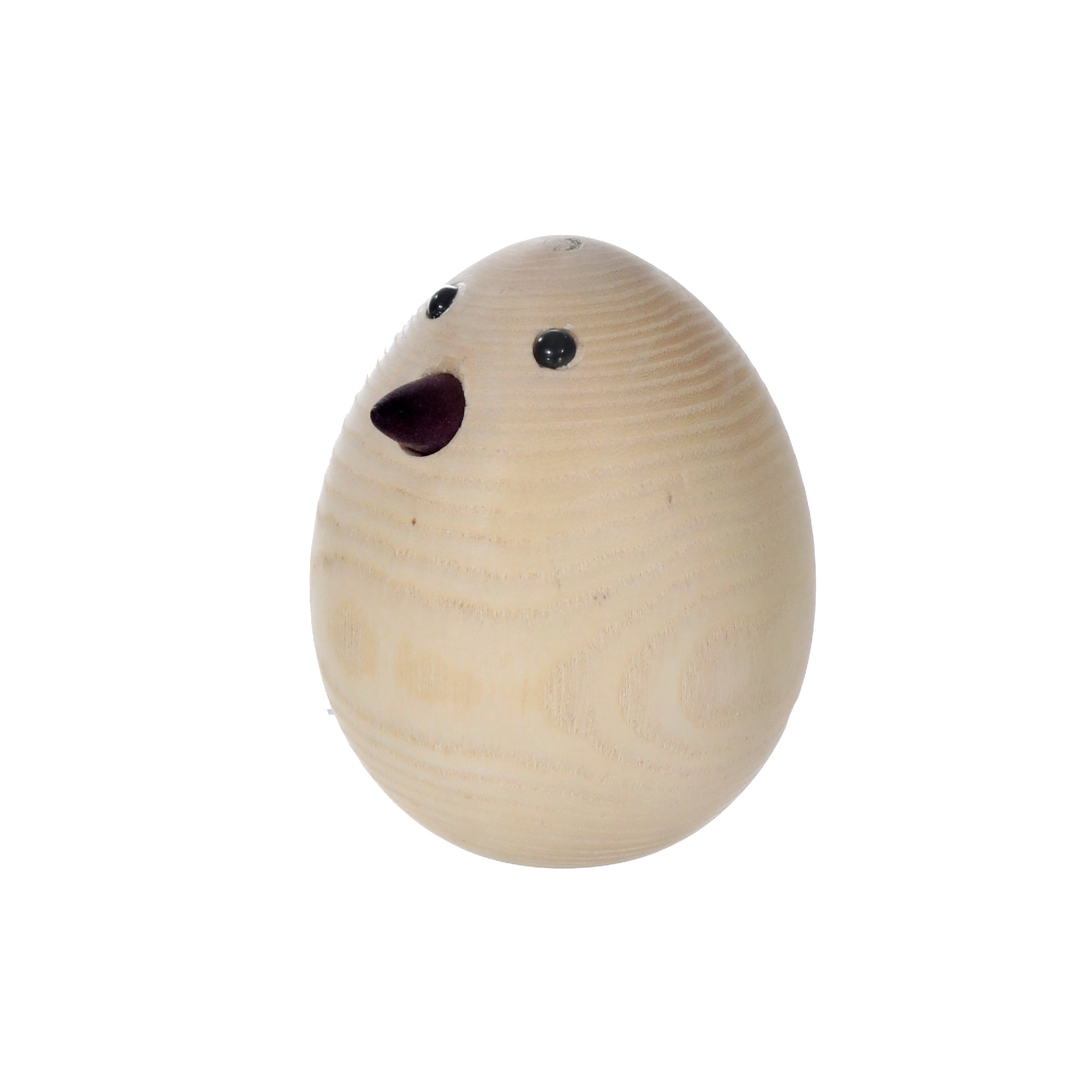 Wooden Brown Chick Egg Decor, Rustic Easter Decoration, Farmhouse Home Accent