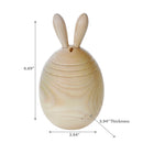 Natural Wooden Bunny Egg Decor
