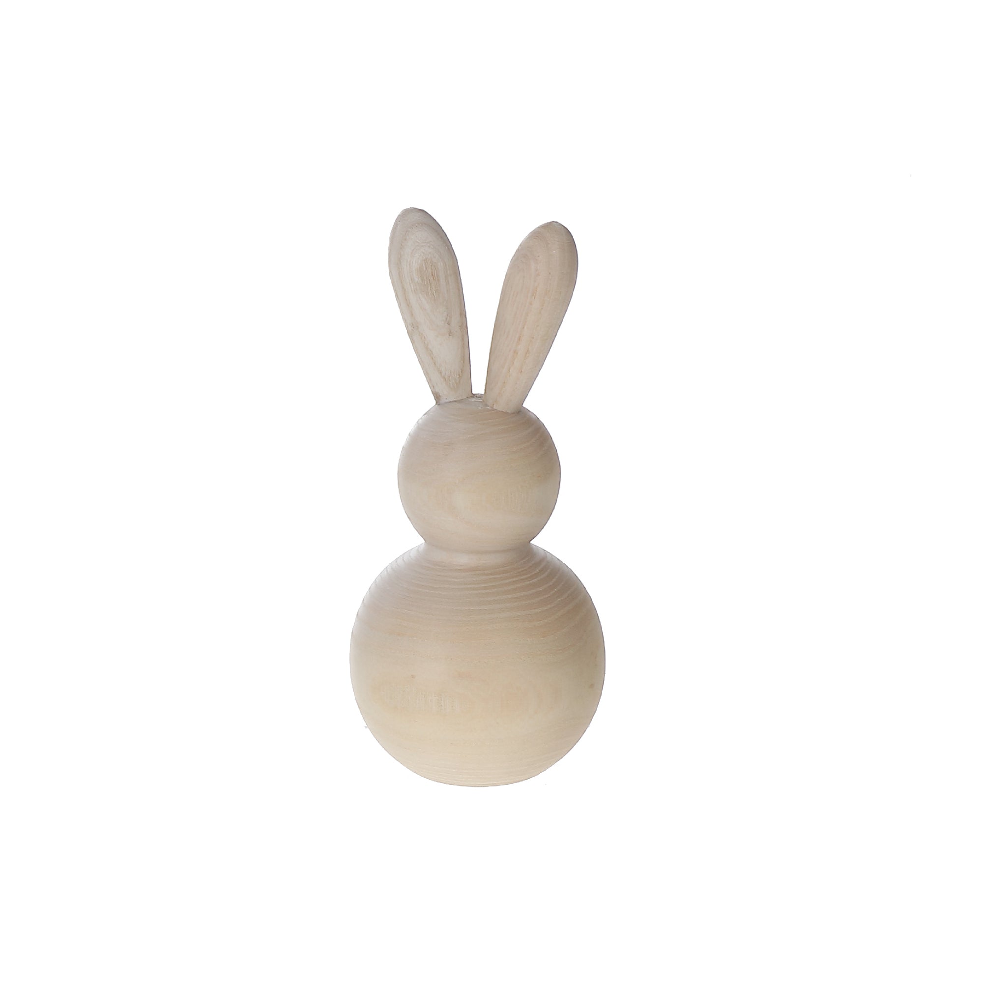 Natural Wooden Round Bunny Decor, Rustic Farmhouse Easter Accent, Home Decor