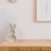 Natural Wooden Round Bunny Decor, Rustic Farmhouse Easter Accent, Home Decor