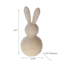 Natural Wooden Round Bunny Decor
