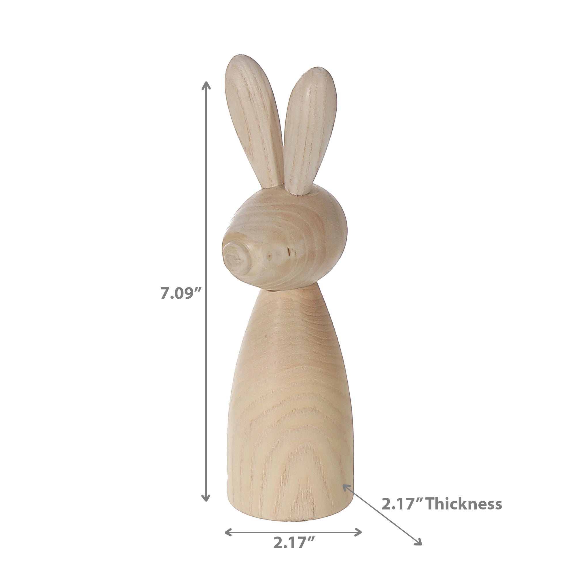 Natural Wooden Bunny Decor