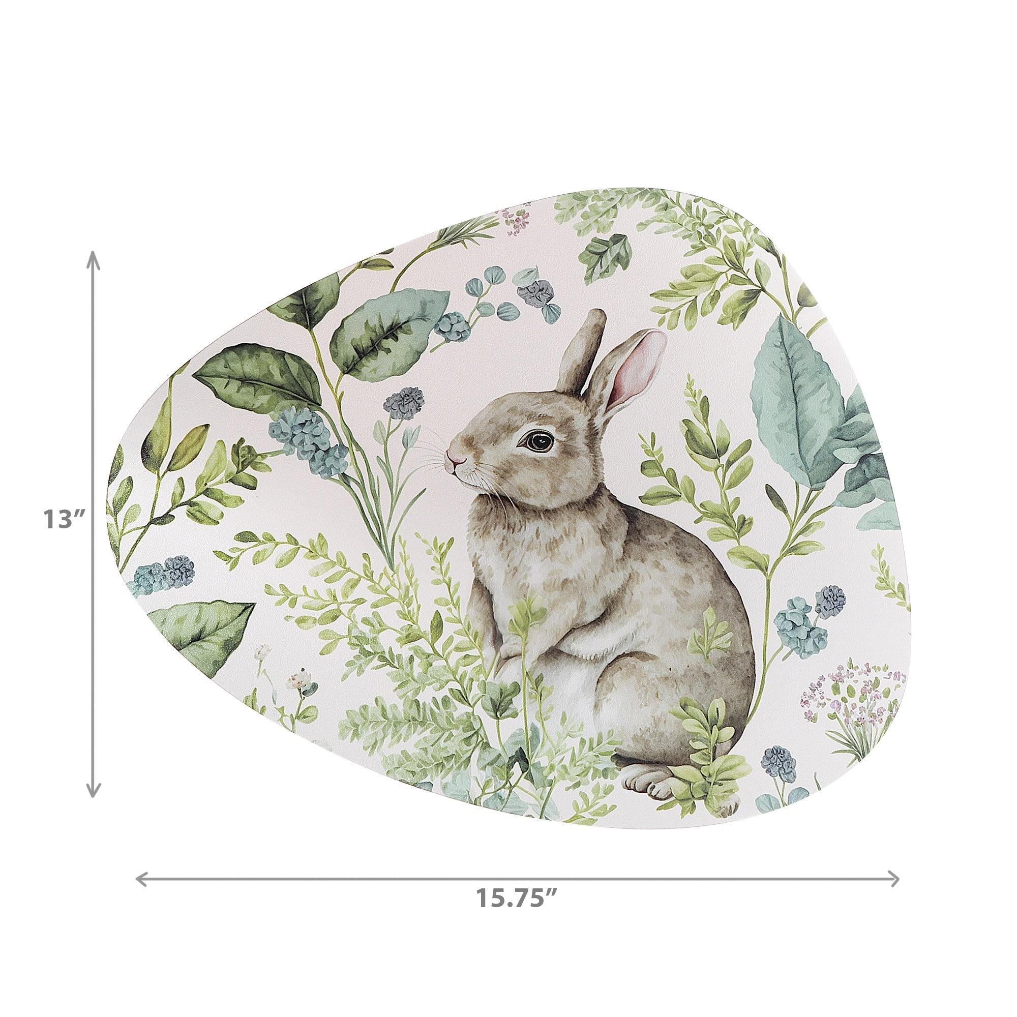 PVC Round Placemat Set of 12 Rabbit in Meadows – Easter/Seasonal Table Decor, Holiday Dining Accent, Spring/Fall Decoration