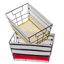 Storage Wire Caddy and Cloth Stripes - Set of 2