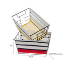 Storage Wire Caddy and Cloth Stripes - Set of 2