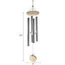22" Round Natural Wood Wind Chime