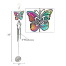 23" Colorful Butterfly Spinner & Wind Chime