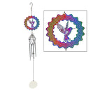 23" Colorful Hummingbird Spinner & Wind Chime