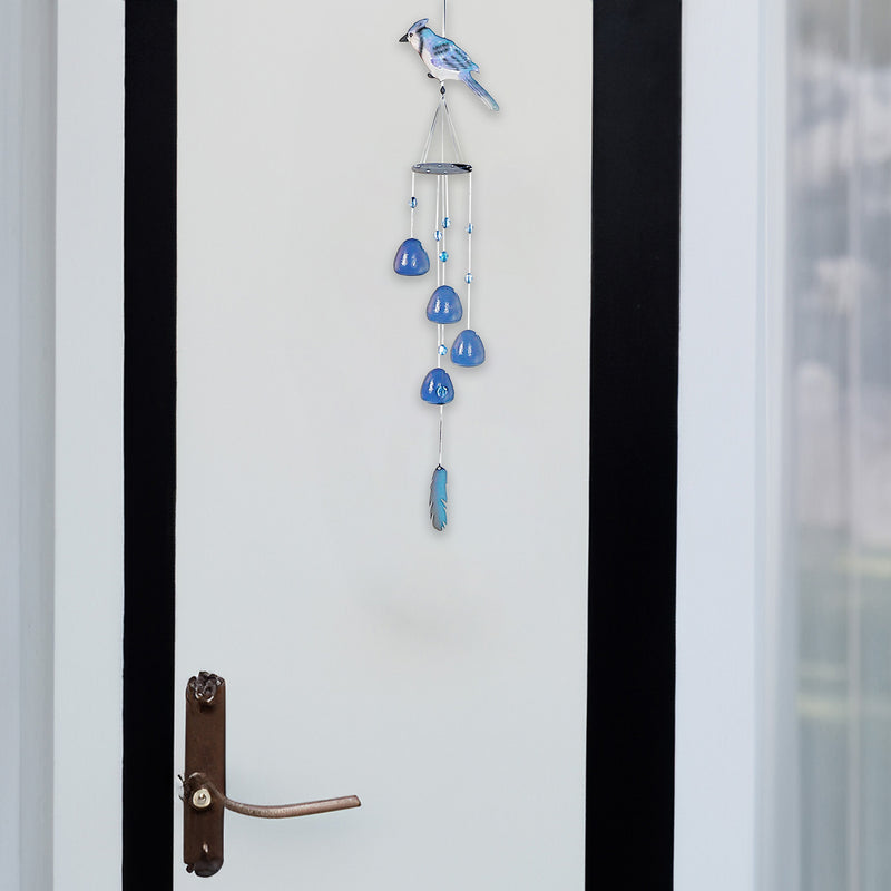 31" Blue Jay Bell With Gem Stones