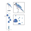 31" Blue Jay Bell With Gem Stones