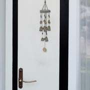 25 Inch Bell and Stone Wind Chime, Outdoor Garden Hanging Decor, Relaxing Patio Sound