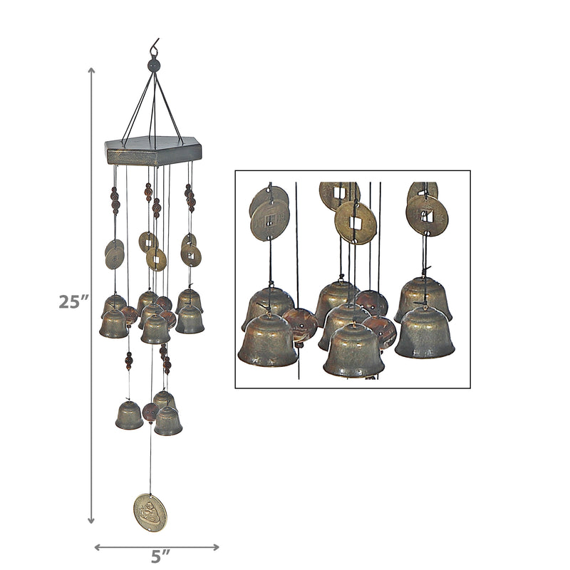 25" Bell And Stone Wind Chime