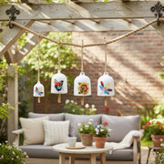 20.5" Hanging Ceramic Bell Décor – Assorted Styles - Set of 3