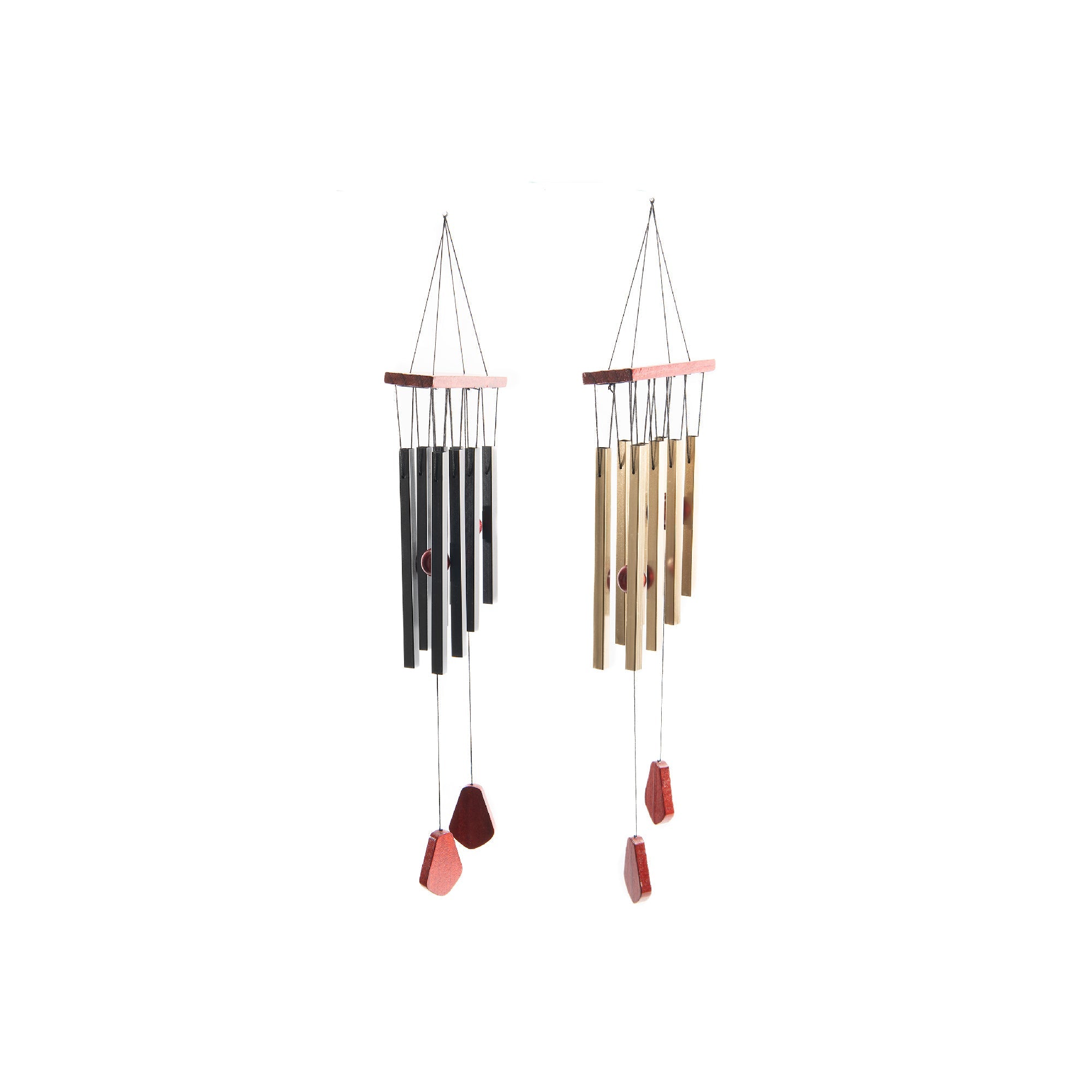 27.5" Rectangular Metal Windchime – Assorted Designs - Set of 4
