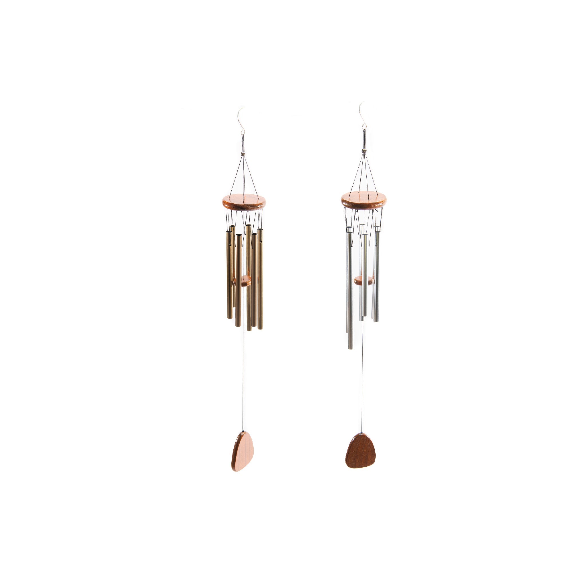 29.5" Metal & Wood Windchime – Assorted Styles - Set of 2