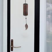 20 Inch Wind Bell with Leaf Design, Outdoor Garden Hanging Decor, Relaxing Patio Chime