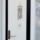 30" Round Natural Wind Chime Hummingbird