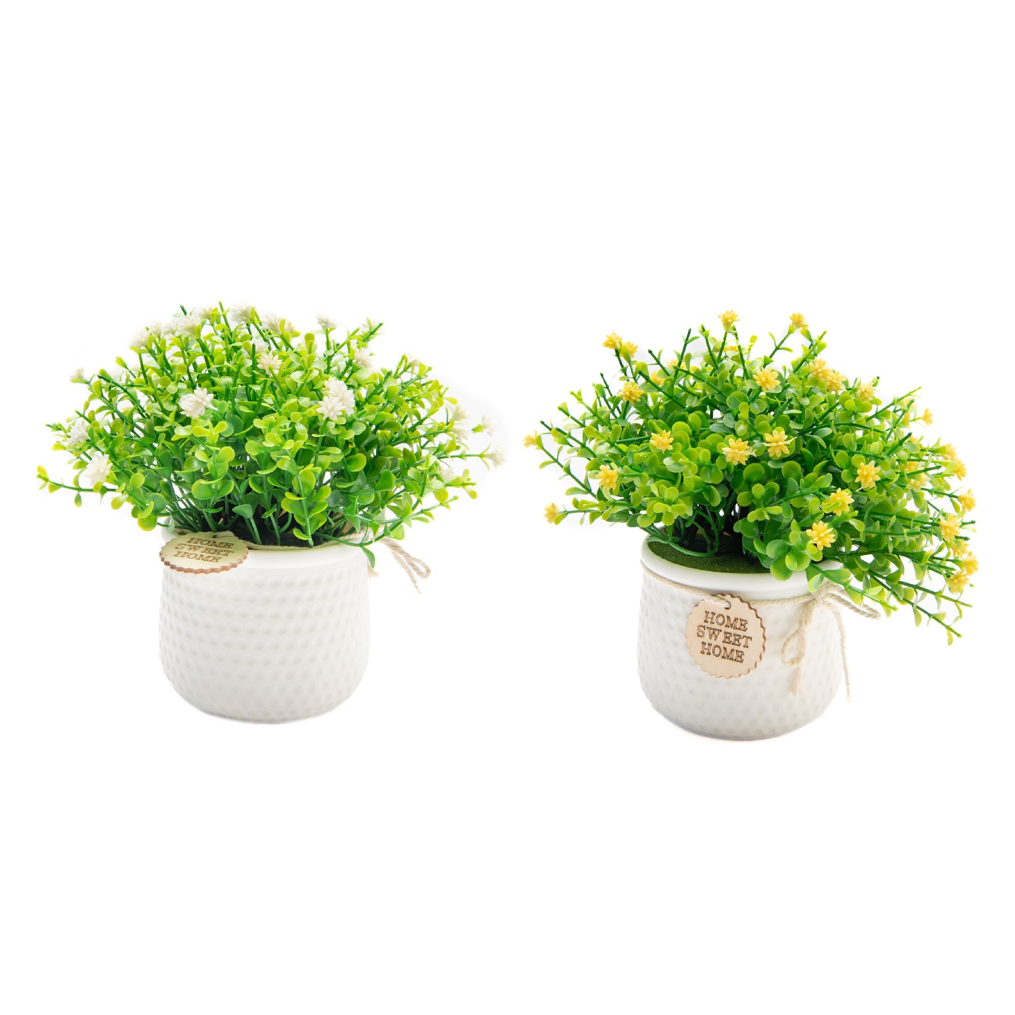 Artificial Baby’s Breath Arrangement in Plastic Pot - Set of 2