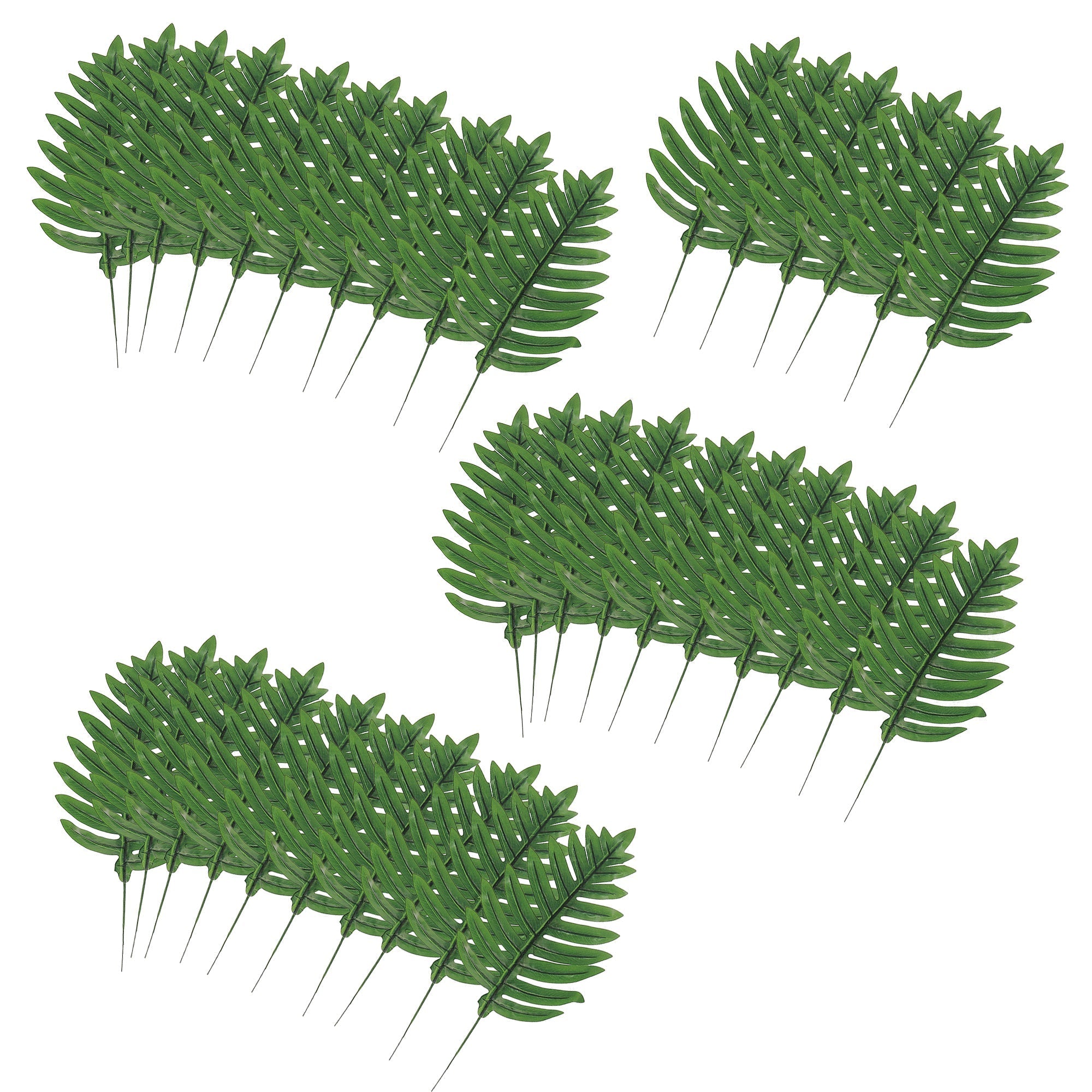 Artificial Palm Leaf Set Of 36, Artificial Palm Leaves Set Of 36, Decorative Faux Foliage
