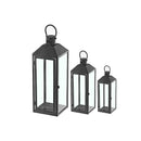 Metal Nested Lantern Set Of 3 Black