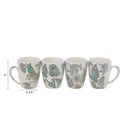 Ceramic Mugs Assorted Butterfly - Set of 4