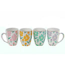 Ceramic Mugs Assorted Floral - Set of 4