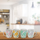 Ceramic Mugs Assorted Floral - Set of 4