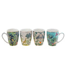Ceramic Mugs Assorted Tropical - Set of 4