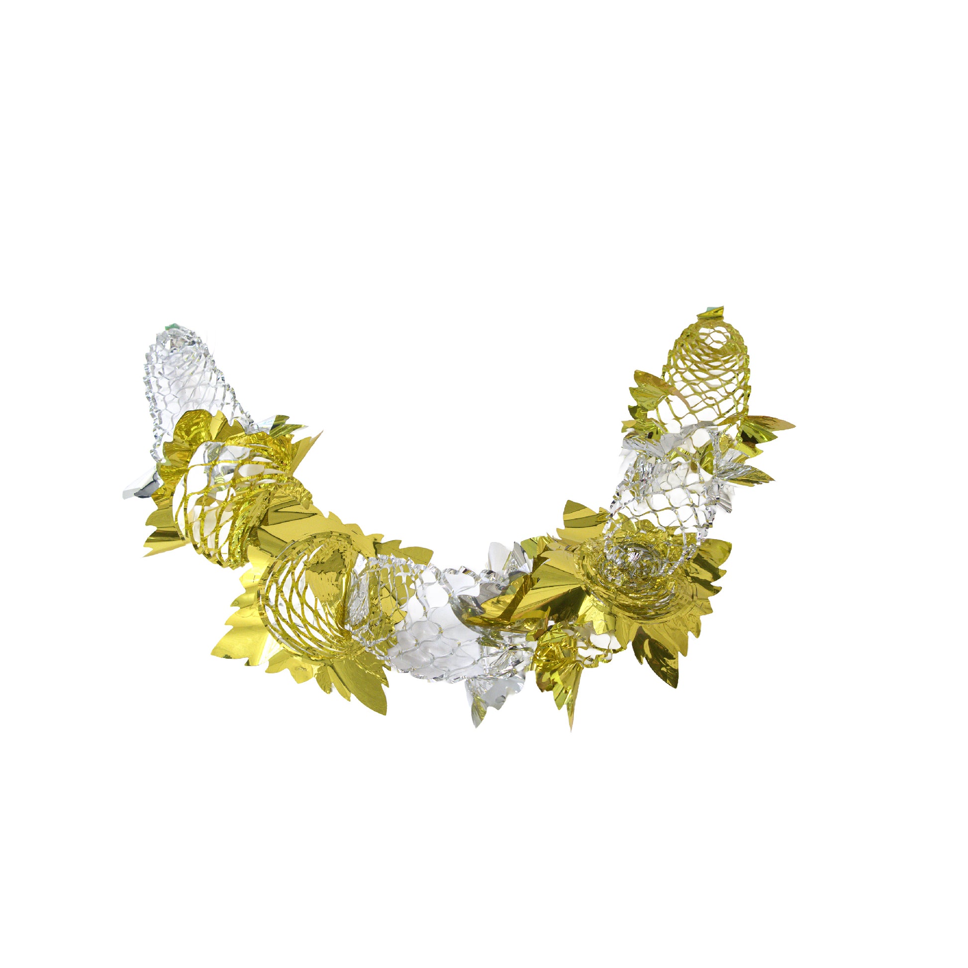 Pull Out Foil Garland Gold + Silver, Garland, Holiday Decor- Set of 6