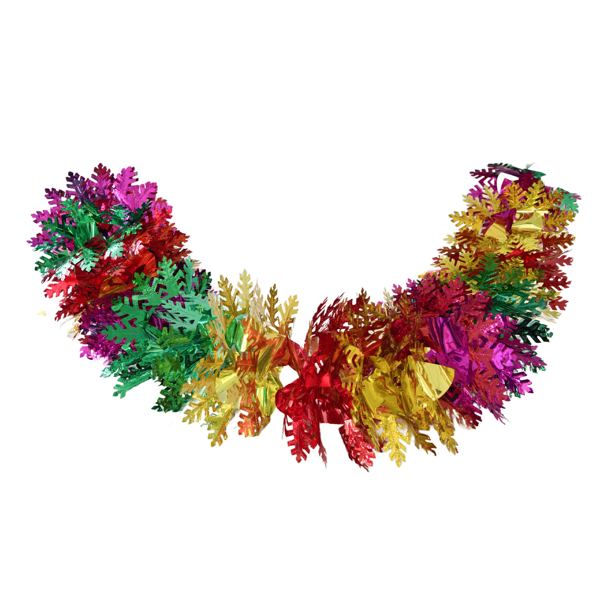 Pull Out Foil Garland Tree Multi, Garland, Holiday Decor- Set of 6