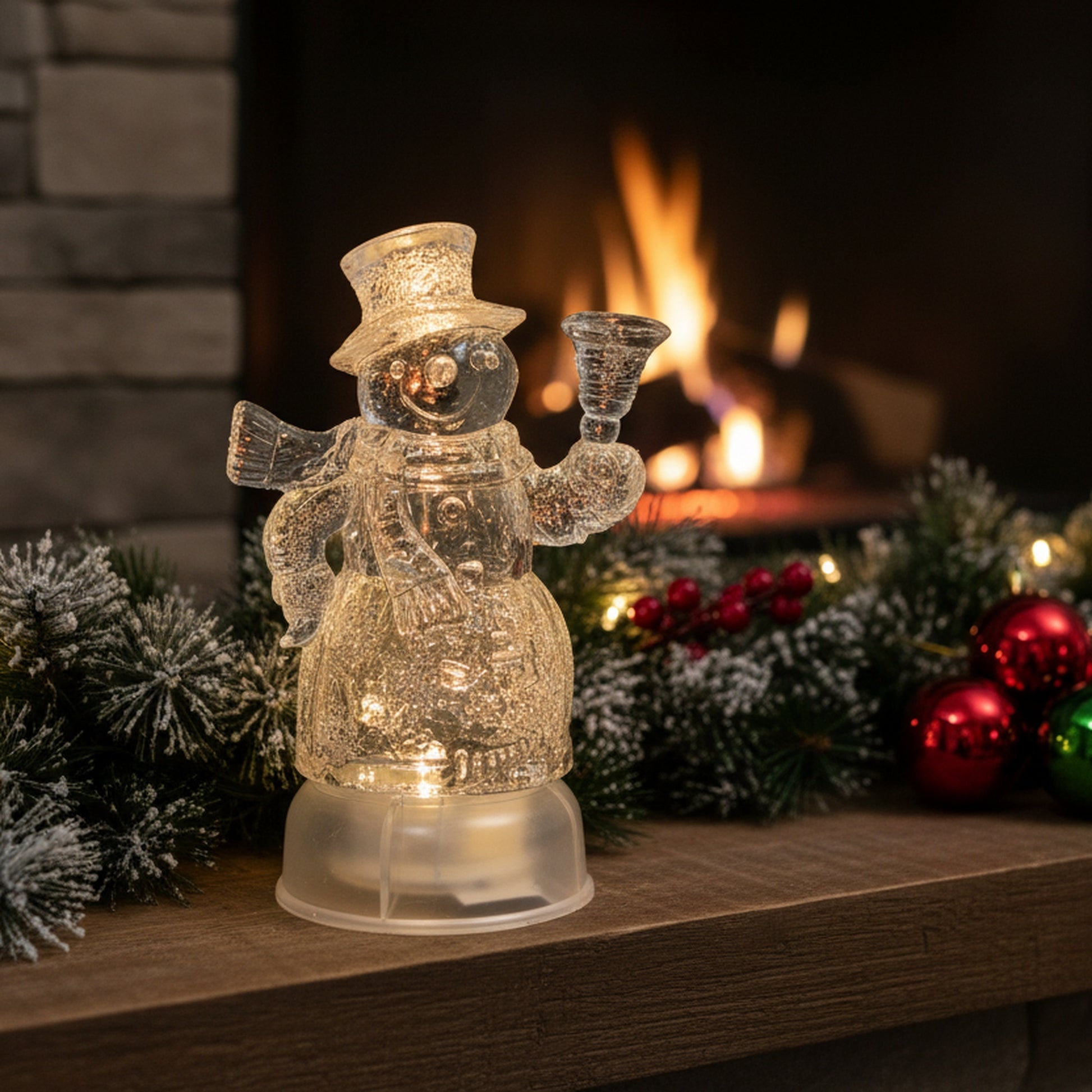 LED Acrylic Snowman, Christmas, Holiday Decor- Set of 4