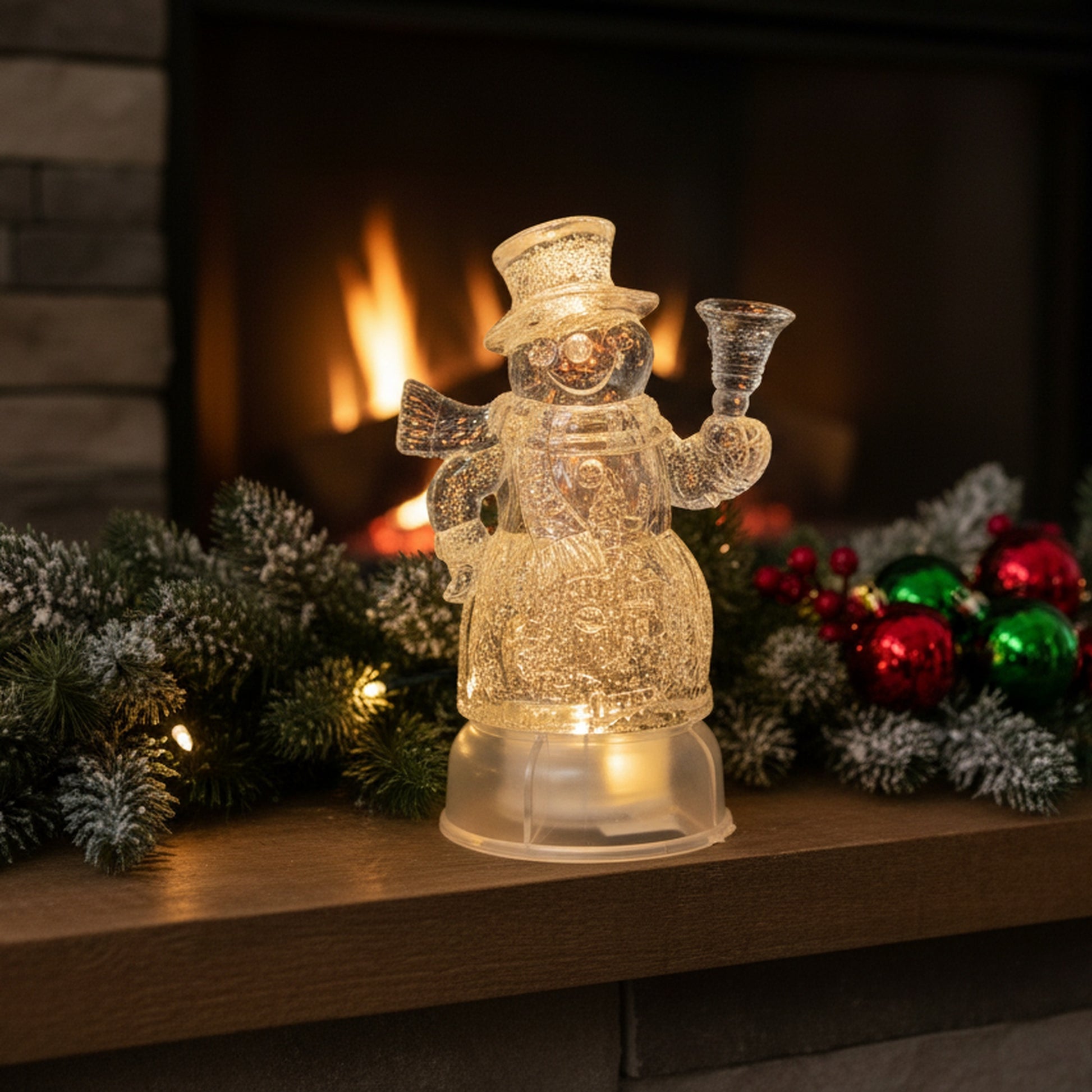 LED Acrylic Snowman, Christmas, Holiday Decor- Set of 4
