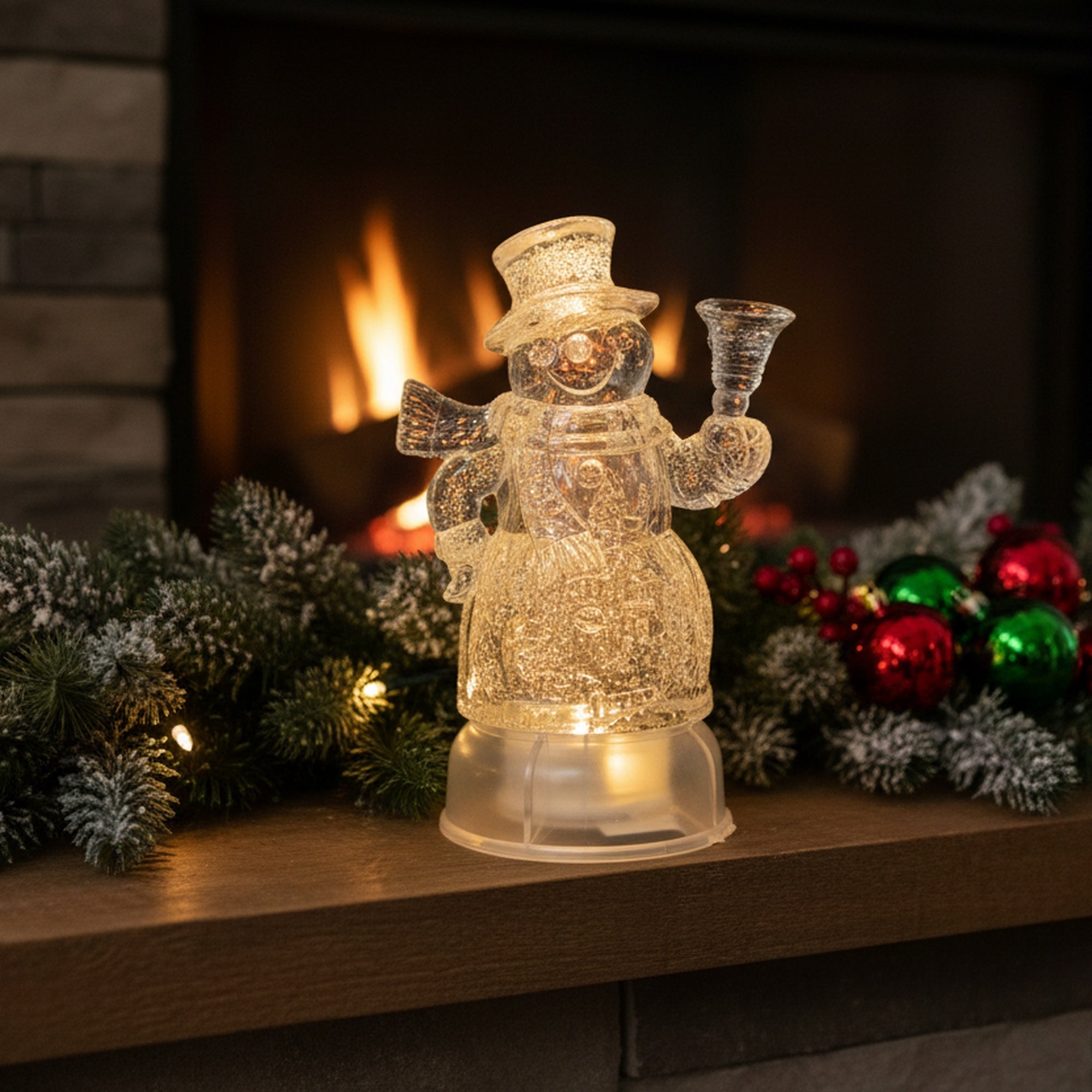 LED Acrylic Snowman, Christmas, Holiday Decor- Set of 4