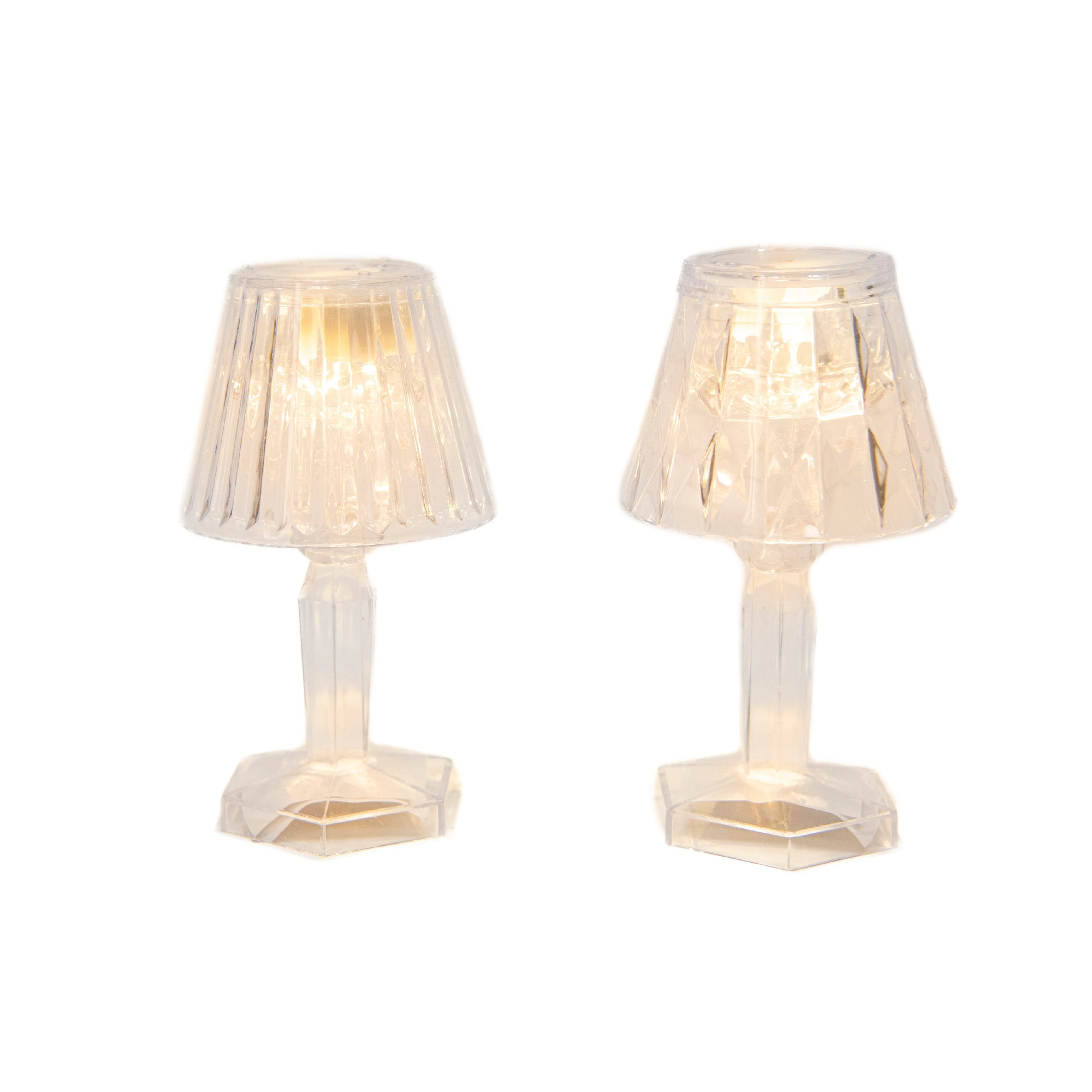 LED Acrylic Lamp Assorted, Holiday Decor- Set of 4