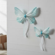 Hanging Paper Butterfly Decoration – Light Blue - Set of 2
