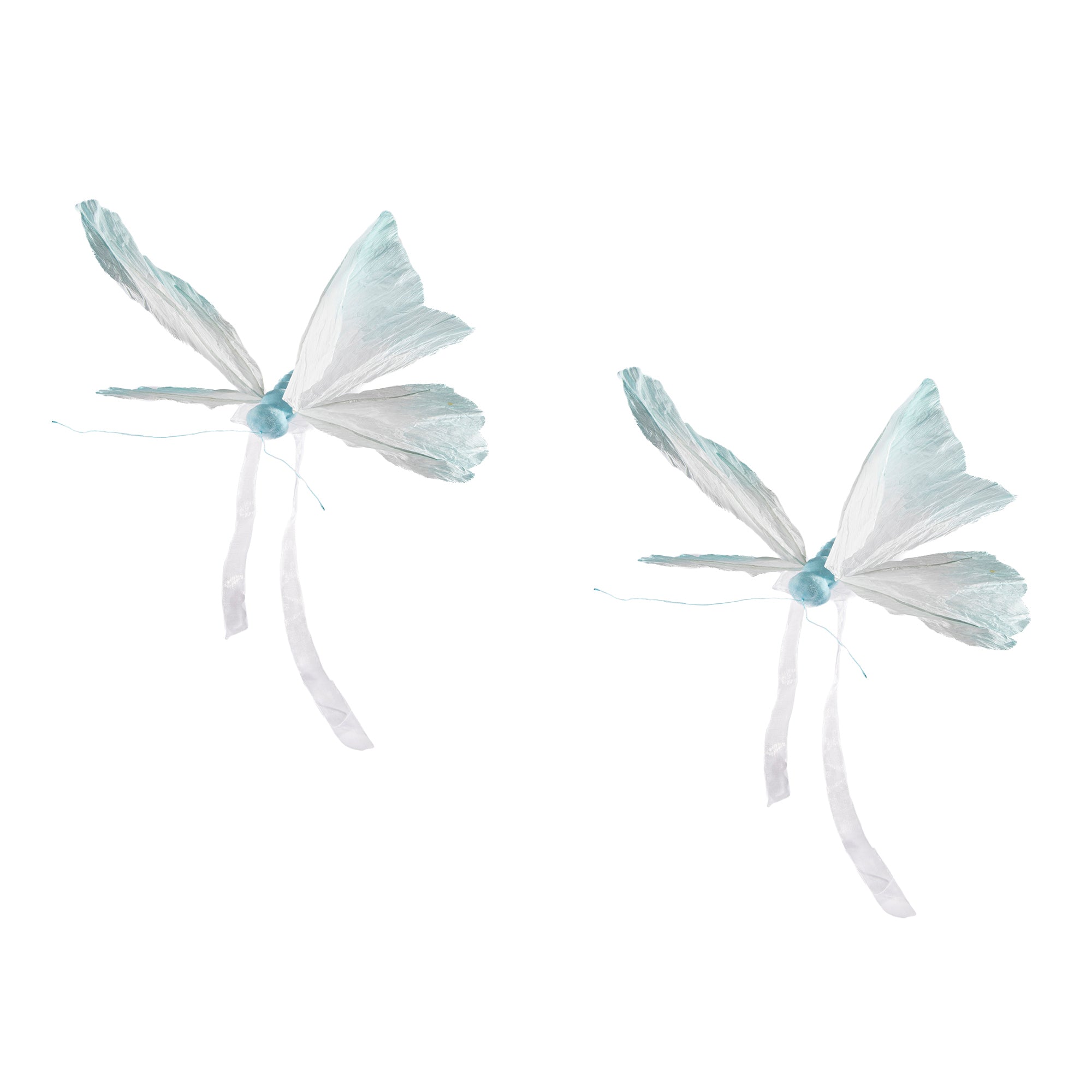 Hanging Paper Butterfly Decoration – Light Blue - Set of 2