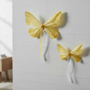 Hanging Paper Butterfly Decoration – Yellow - Set of 2