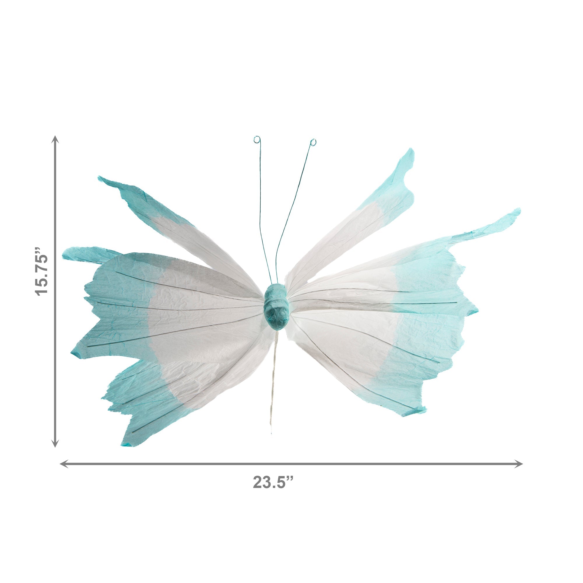 Paper Butterfly Decorative Pick – Light Blue - Set of 2