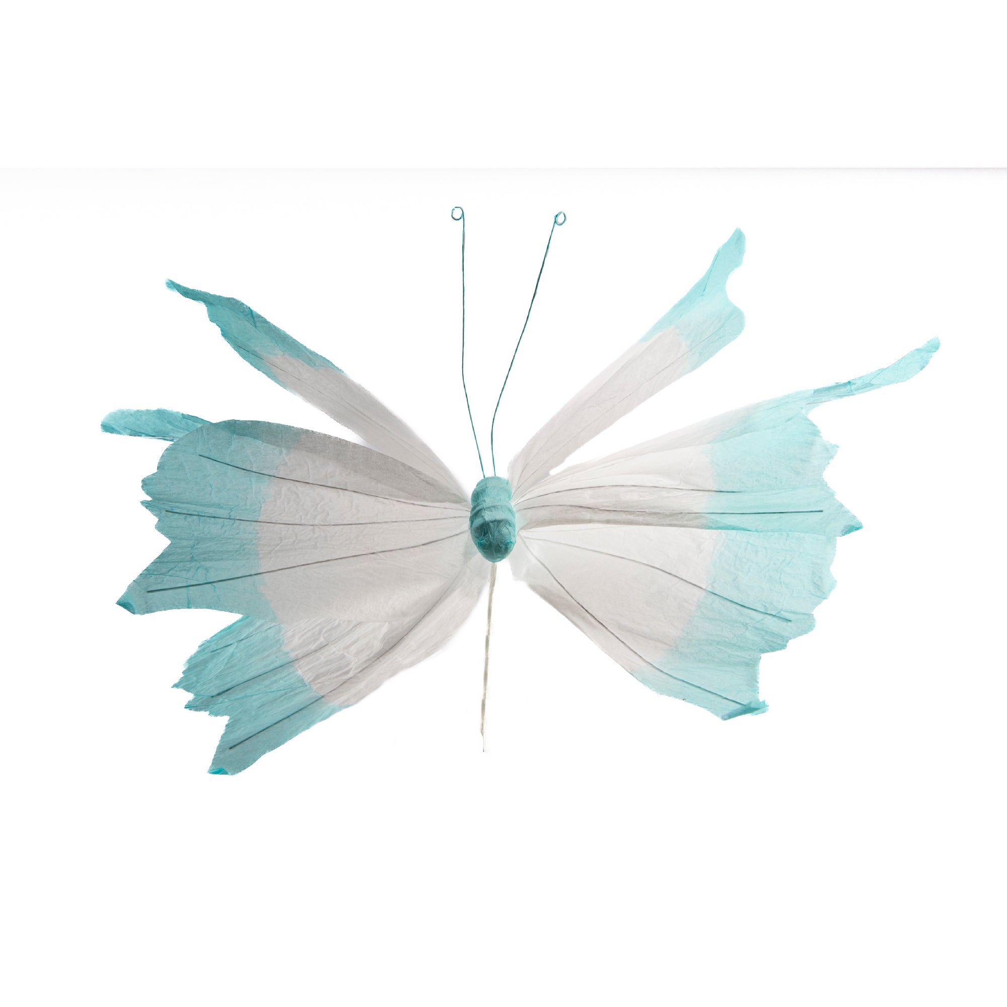 Paper Butterfly Decorative Pick – Light Blue - Set of 2