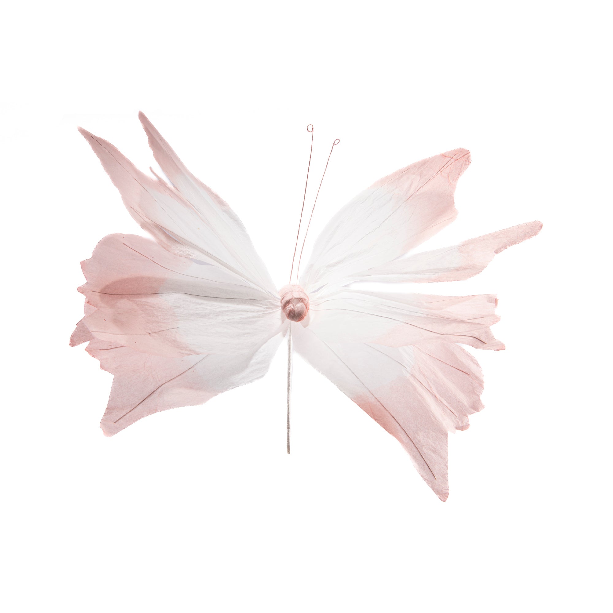 Paper Butterfly Decorative Pick – Light Pink - Set of 2