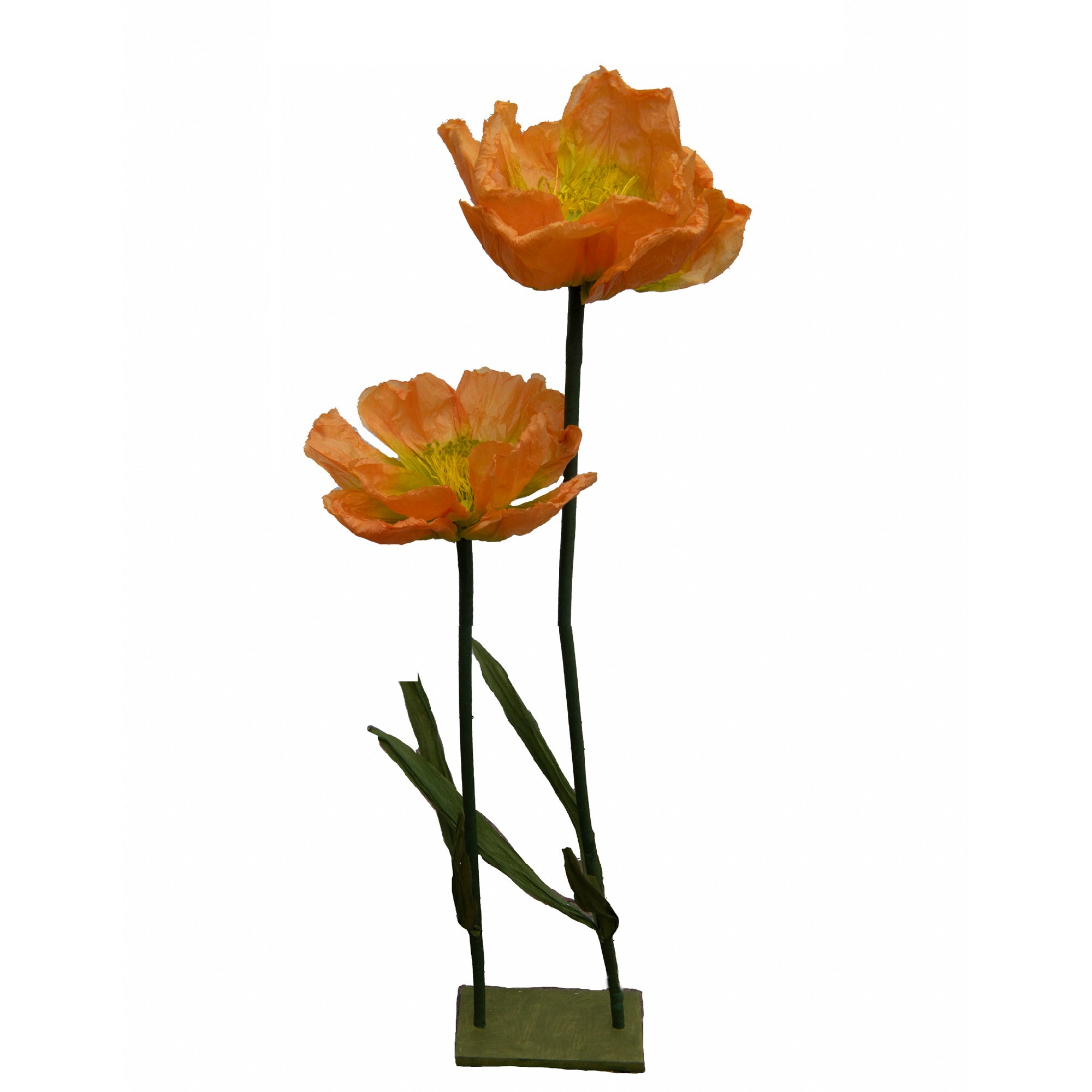 Orange Poppy Giant Paper Flower Decorative Stand, Home Décor, Party Decoration, Tabletop, Handmade