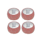 4Pc Beaded Napkin Ring With Craft Box