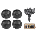 4Pc Beaded Napkin Ring With Craft Box