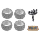 4Pc Beaded Napkin Ring With Craft Box