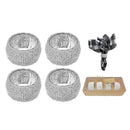 4Pc Beaded Napkin Ring With Craft Box
