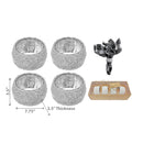 4Pc Beaded Napkin Ring With Craft Box