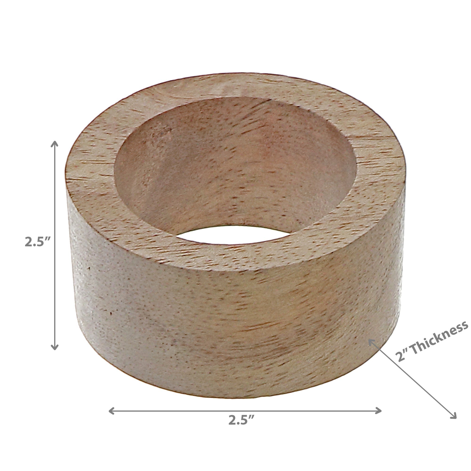 Wooden Napkin Ring Set Of 6, Rustic Tableware Accessory